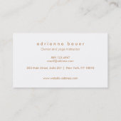 金ゴールドハスホリスティックフラワー癒しとウェルネス2 名刺 (裏面)