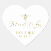 金ゴールドハチミツ結婚式の引き出物 ハートシール (正面)