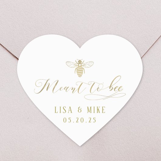 金ゴールドハチミツ結婚式の引き出物 ハートシール
