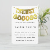 金ゴールドハッピーイースター 招待状 (スタンド正面)