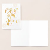 金ゴールドハッピーカード20誕生日名挨拶カード 箔カード (ディスプレー)