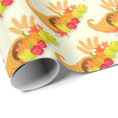 金ゴールドハッピーサンクスギビングカボチャ ラッピングペーパー (ロールコーナー)