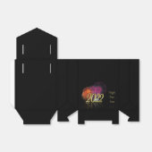 金ゴールドハッピーニューイヤー2022花火 フェイバーボックス (折り畳みなし)