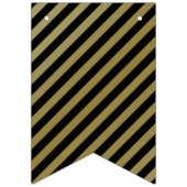 金ゴールドハッピーバースデーバンティングバナー バンティングフラッグ (第1の旗)