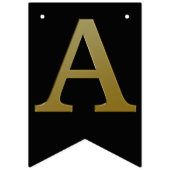 金ゴールドハッピーバースデーバンティングバナー バンティングフラッグ (第3の旗)