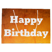 金ゴールドハッピーバースデー抱き枕 ラージペーパーバッグ (裏面)