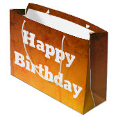 金ゴールドハッピーバースデー抱き枕 ラージペーパーバッグ (裏面アングル)