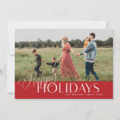 金ゴールドハッピーホリデーズフォトカード シーズンカード (正面)