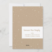 金ゴールドハッピーホリデー写真誕生のお知らせ シーズンカード (裏面)