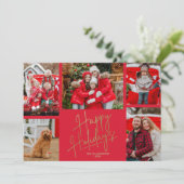 金ゴールドハッピーホリデー5枚レッド シーズンカード (スタンド正面)