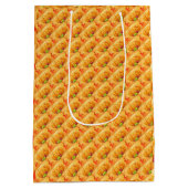 金ゴールドハッピー感謝祭秋ギフト ミディアムペーパーバッグ (裏面)