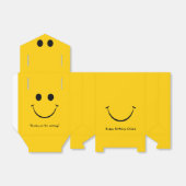 金ゴールドハッピー顔パーソナライズされた誕生日 フェイバーボックス (折り畳みなし)