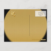 金ゴールドハトの聖書詩のキリスト教の挨拶 ポストカード (裏面)