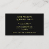 金ゴールドハニービー製品イエロー金ゴールド ロイヤリティカード (裏面)