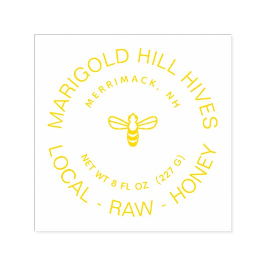 金ゴールドハニーラベルの暗黒紙スタンプ セルフインキングスタンプ (デザイン)