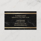 金ゴールドハモダンウス実在エテート不動産仲介業者ブラックマーブル 名刺 (裏面)