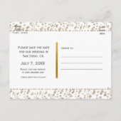 金ゴールドハリウッドブラック&ホワイトストライプポストカード 案内ポストカード (裏面)