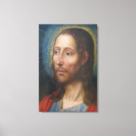 金ゴールドハローを持つイエス・キリスト（Quentin Metsys著） キャンバスプリント