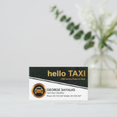 金ゴールドハロータクシーサイネージグリーンタグランジクシードライバー 名刺 (スタンド正面)