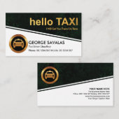 金ゴールドハロータクシーサイネージグリーンタグランジクシードライバー 名刺 (正面/裏面)