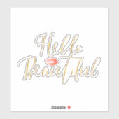 金ゴールドハロービューティフルリップ シール (シート)