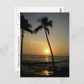 金ゴールドハワイアンサンセット ポストカード (正面/裏面)