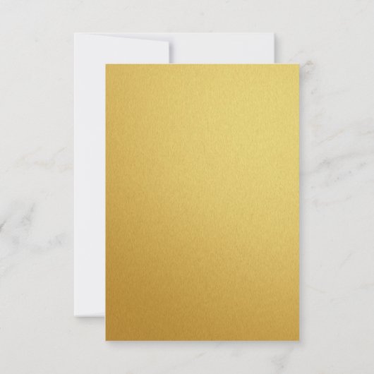 金ゴールドハワイアンハイビスカスウェディングザデイト セーブザデート (裏面)