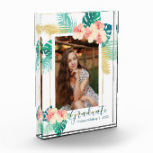 金ゴールドハワイアンハイビスカス大学院卒業 フォトブロック (左)