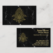 ~金ゴールドハンサ白黒マーブルサンクト 名刺 (正面/裏面)