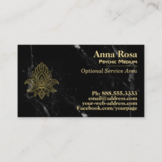 ~金ゴールドハンサ白黒マーブルサンクト 名刺 (裏面)