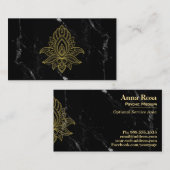 *~*金ゴールドハンサ白黒マーブルサンディ 名刺 (正面/裏面)