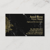 *~*金ゴールドハンサ白黒マーブルサンディ 名刺 (裏面)