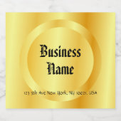 金ゴールドハンドスエレガントクリプトフェイクテンプレートのパーソナライズ ビールラベル (シングルラベル)