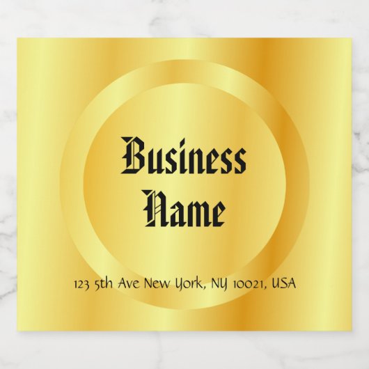 金ゴールドハンドスエレガントクリプトフェイクテンプレートのパーソナライズ ビールラベル (シングルラベル)