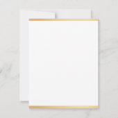 金ゴールドハンドスクリプト名ホワイトテンプレート垂直 ノートカード (裏面)