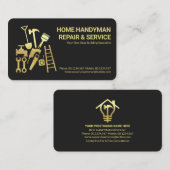 金ゴールドハンドマニングツールホーム修理 名刺 (正面/裏面)