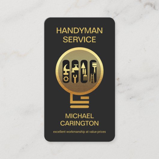 金ゴールドハンドマニングルホーム修理 名刺 (正面)