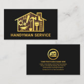 金ゴールドハンドマニング建物ツールホーム 名刺 (正面/裏面)