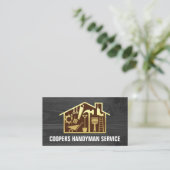 金ゴールドハンドマンツールホームオンウッド 名刺 (スタンド正面)