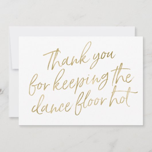 金ゴールドハンドレター「ありがとう」 DJ、ミュージシャン、バンド サンキューカード (正面)