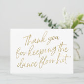 金ゴールドハンドレター「ありがとう」 DJ、ミュージシャン、バンド サンキューカード (スタンド正面)