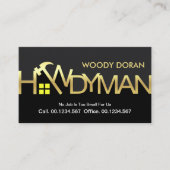 金ゴールドハンマーハンディマンサイネージ 名刺 (正面)