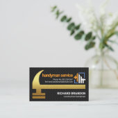 金ゴールドハンマーブ素晴らしラックワイヤメッシュハンドマン 名刺 (スタンド正面)