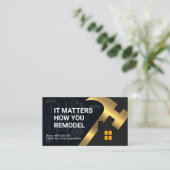 金ゴールドハンマーホームシルエット請負業者 名刺 (スタンド正面)