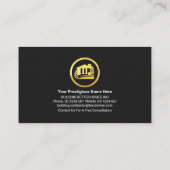 金ゴールドハンマーホームシルエット請負業者 名刺 (裏面)