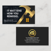 金ゴールドハンマーホームシルエット請負業者 名刺 (正面/裏面)