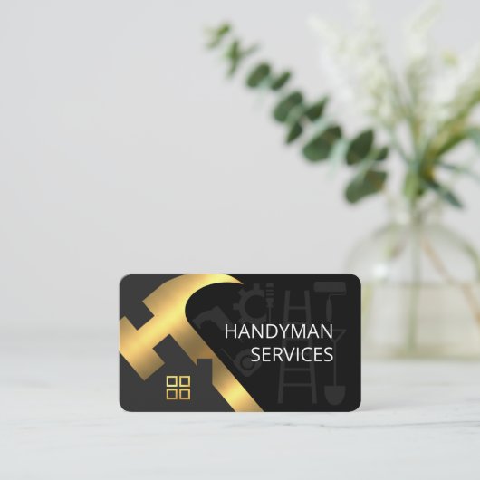 金ゴールドハンマー屋上の手作り道具 名刺 (スタンド正面)