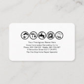 金ゴールドハンマー屋上の手作り道具 名刺 (裏面)