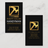 金ゴールドハンマー手提げ工具ホーム修理 名刺 (正面/裏面)