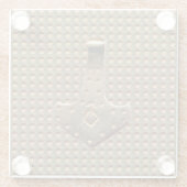 金ゴールドハンマー金ゴールドインデントグラスコースター ガラスコースター (裏面)